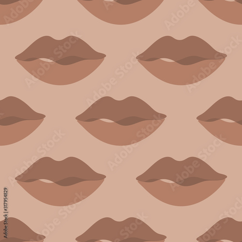 Abstract lips seamless patt...