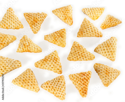 3d Triangle shape Fryums Papad is a crunchy Snack Pellets, tri angle corn puff snacks or namkeen