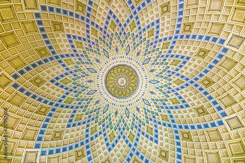 The beautiful domed roof of the Türkmenbaşy Ruhy Mosque. © Joost