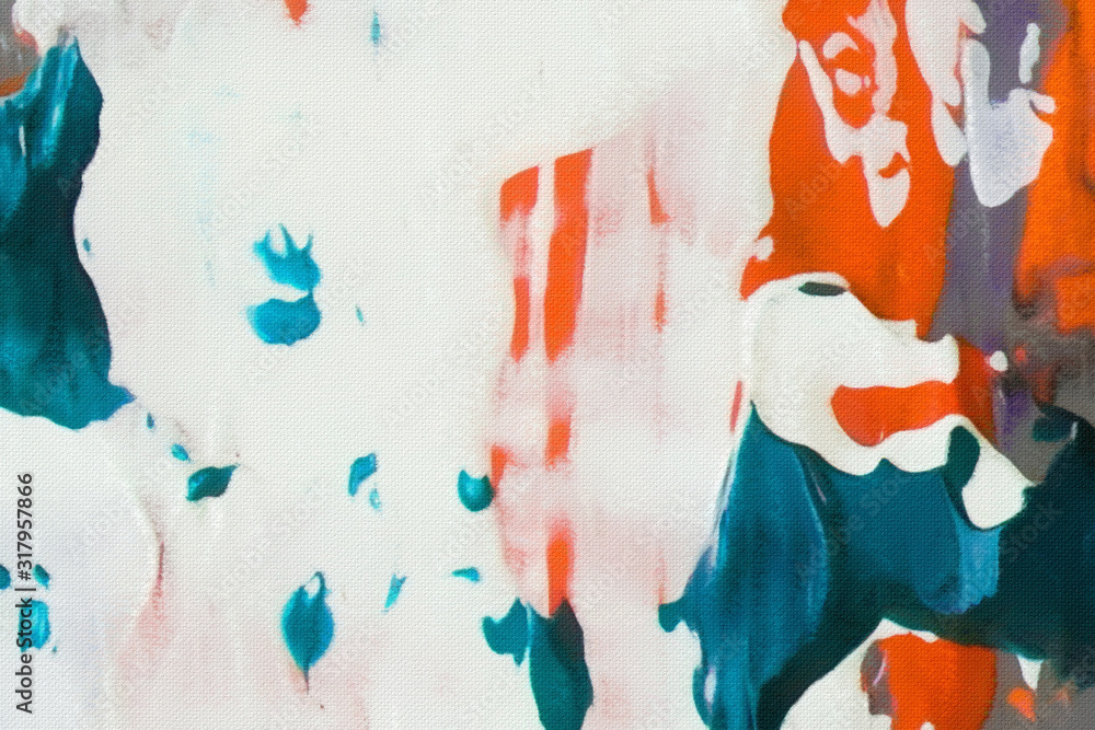 Obraz premium Colorful scratched grunge texture. Dry oil strokes background. Design pattern.