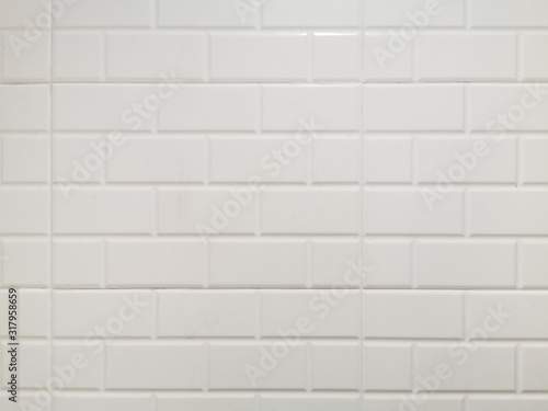 Surface white brick wall background texture for background or backdrop