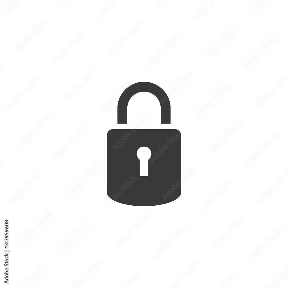 Padlock logo vector template illustration icon Padlock logo vector template illustration icon