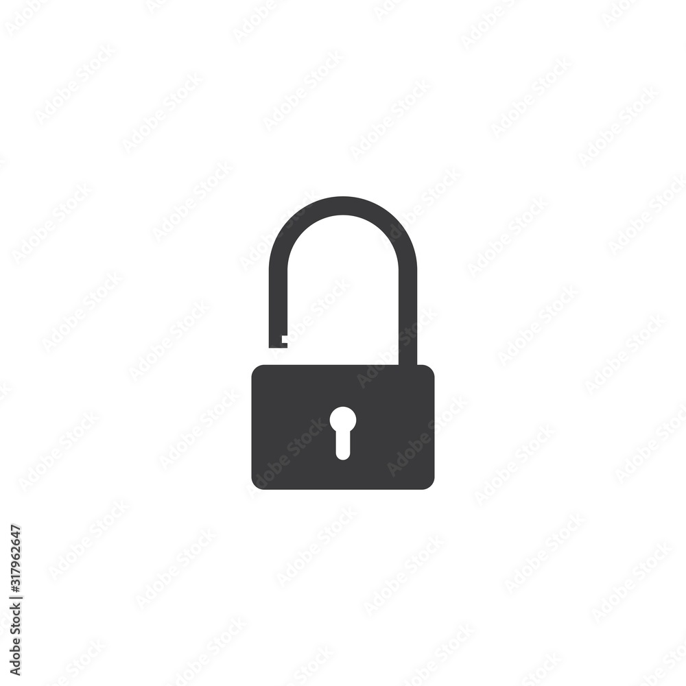 Padlock logo vector template illustration icon Padlock logo vector template illustration icon