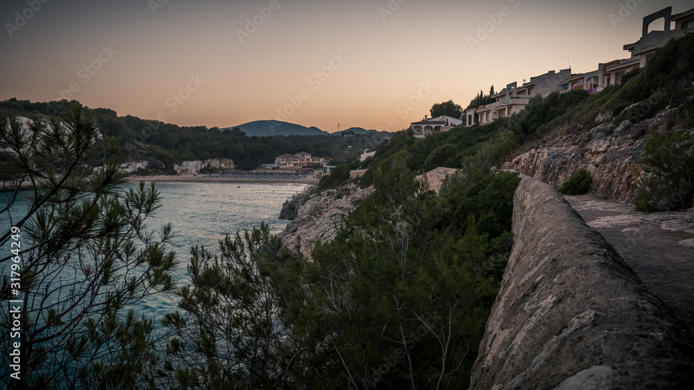 Fototapeta premium sunset on coast of sea