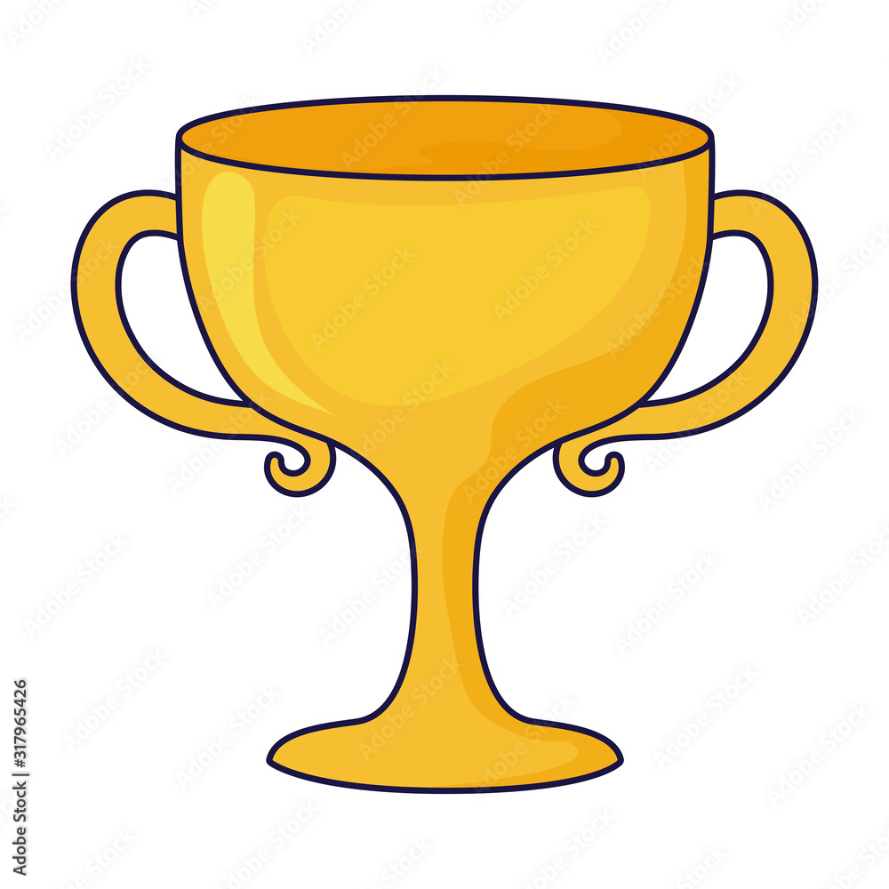 Isolated gold trophy vector design Isolated gold trophy vector design