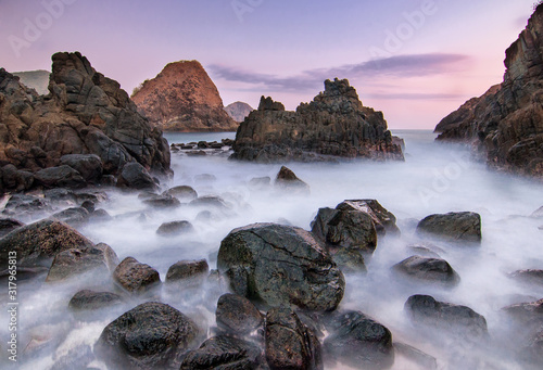 rocks and sea