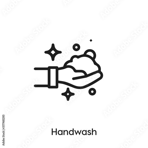 hand wash icon vector . hand wash symbol sign