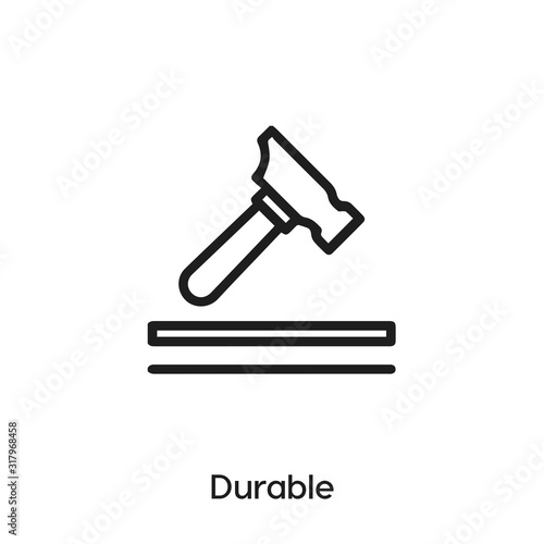 durable icon vector. durability icon vector symbol illustration. Modern simple vector icon for your design. Blacksmith icon vector	 photo