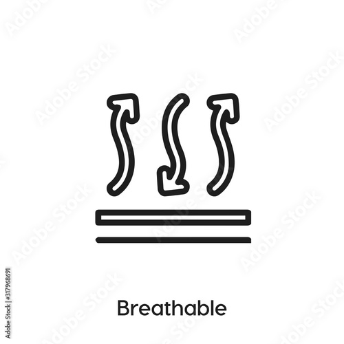 breathable icon vector . breathable symbol sign