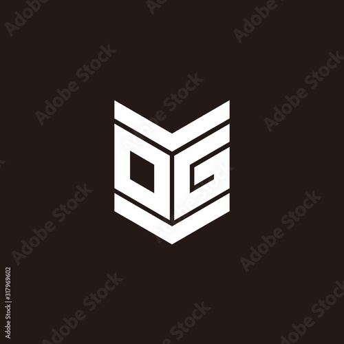 Logo alphabet monogram with emblem style photo