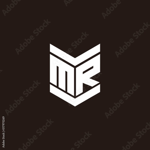 Logo alphabet monogram with emblem style
