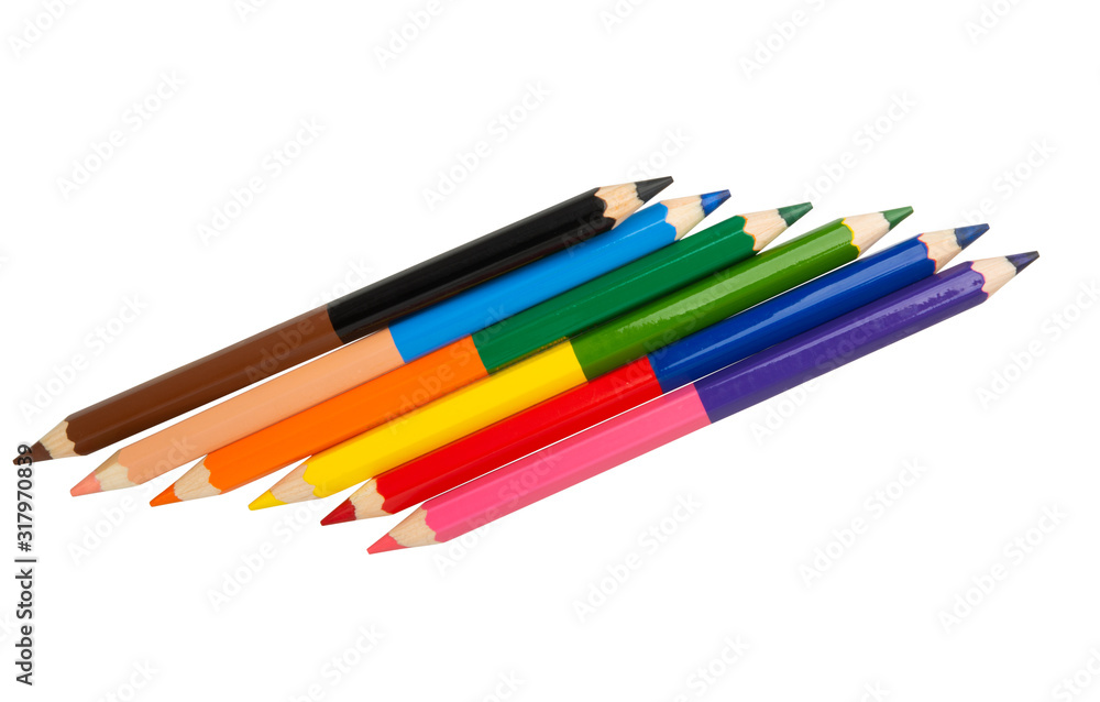 Fototapeta premium color pencils isolated