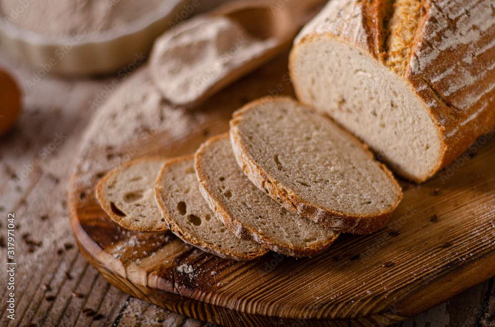 Homemade caraway bread