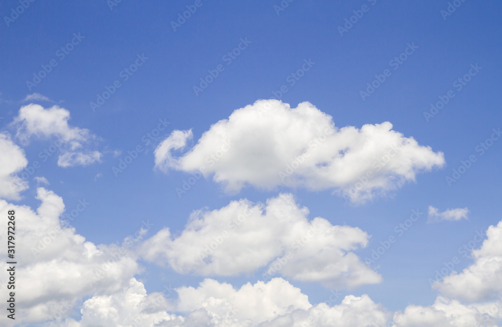 White clouds and blue sky background White clouds and blue sky background
