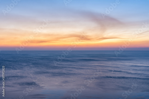 sea horizon after sunset