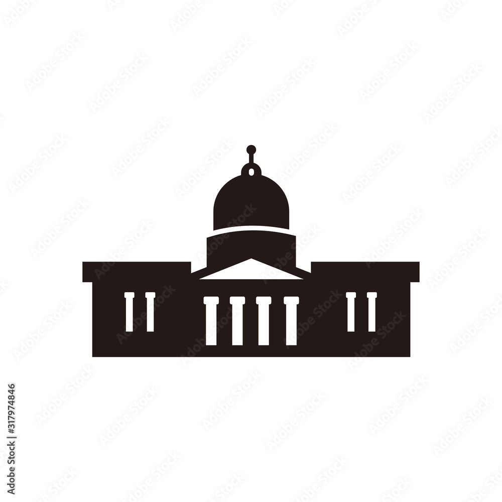 Capitol Building vector icon symbol illustration