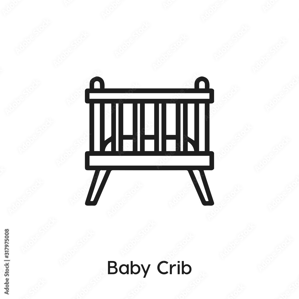baby crib icon vector. cradle toddler icon vector symbol illustration. Modern simple vector icon for your design. baby crib icon vector baby crib icon vector. cradle toddler icon vector symbol illustration. Modern simple vector icon for your design. baby crib icon vector