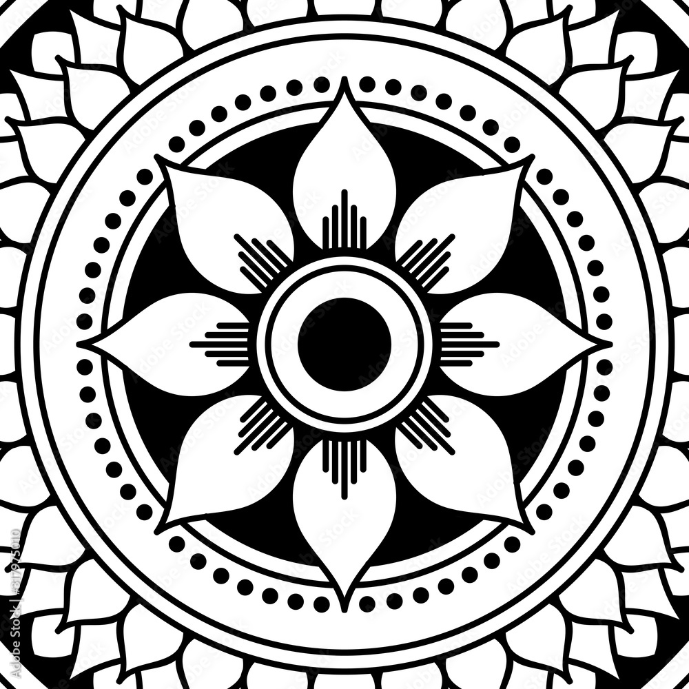 Obraz premium Mandala decorative ornament. Can be used for greeting card, phone case print, etc. Hand drawn background