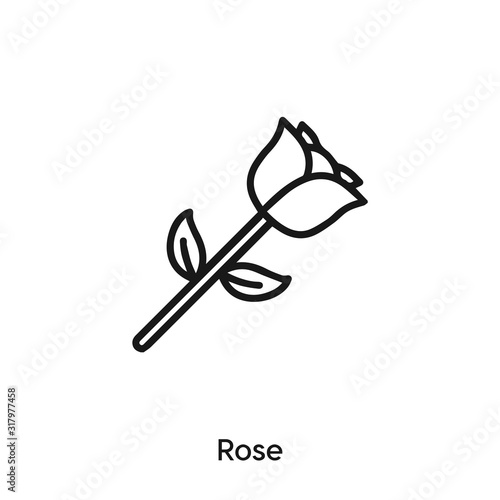 rose icon vector. rose icon vector symbol illustration. Modern simple vector icon for your design. rose icon vector.	