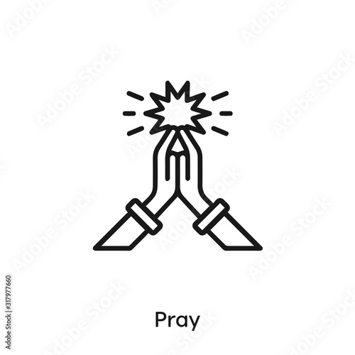 pray icon vector. prayer icon vector symbol illustration. Modern simple vector icon for your design. pray icon vector.	