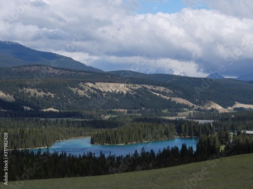 River and mountains in Jasper, Canada