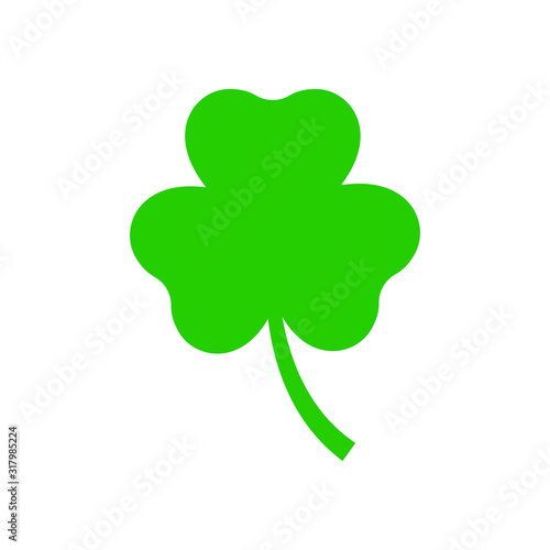 3 Three Leaf clover icon, St. Patrick's Day illustration,