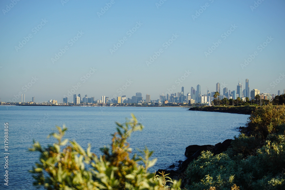 View on Melbourne from Point Ormond