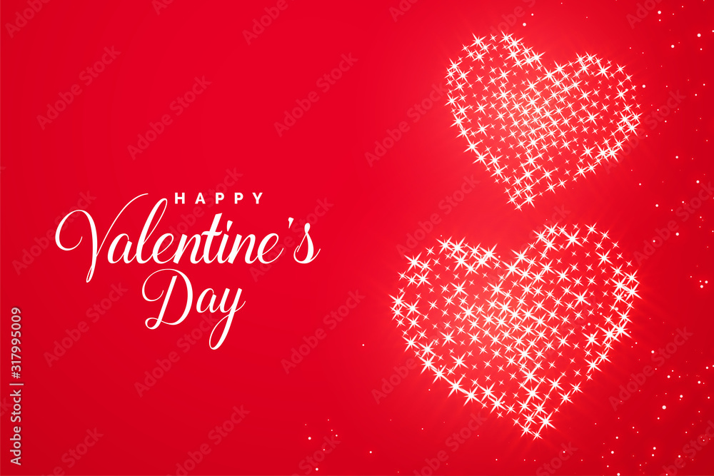 valentines day red romantic sparkle heart background