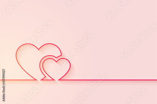 minimal love hearts background with text space © starlineart