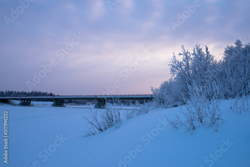 winter landscape with lake © марина кадырова
