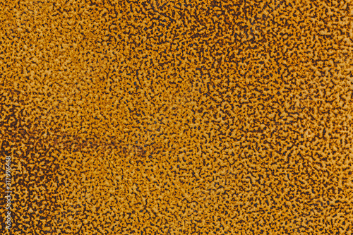 Old smooth steel plate, rusted with strange patterns