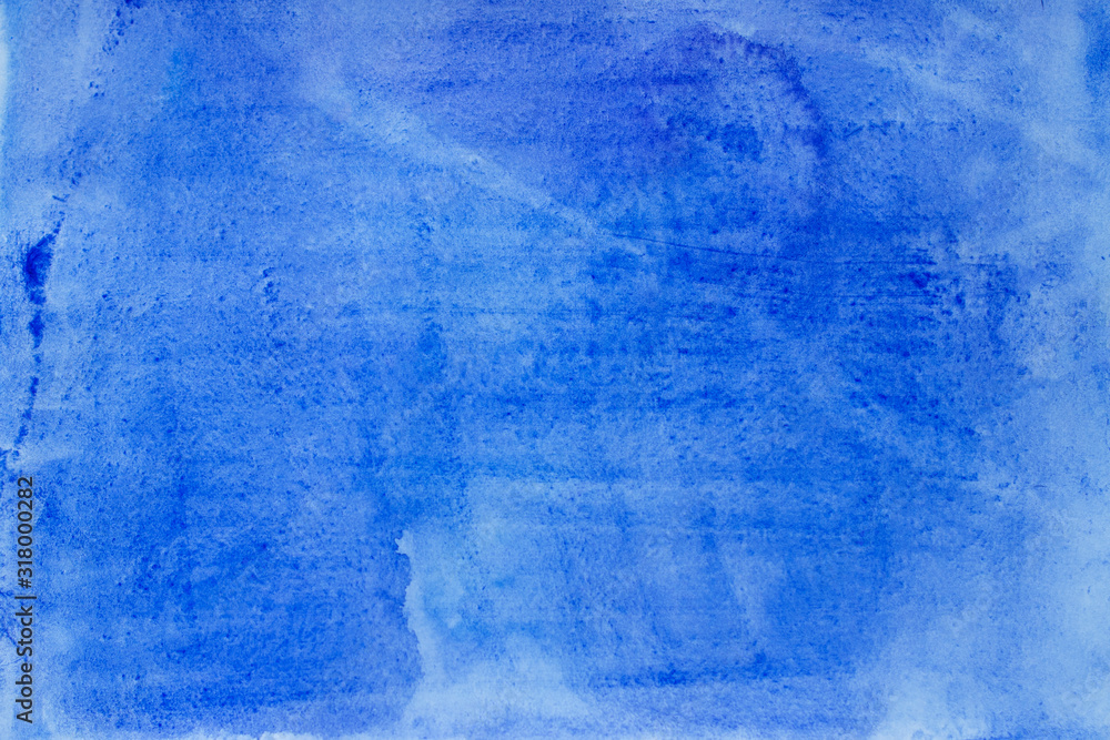 Abstract blue watercolor background. Inspired by the color of 2020.