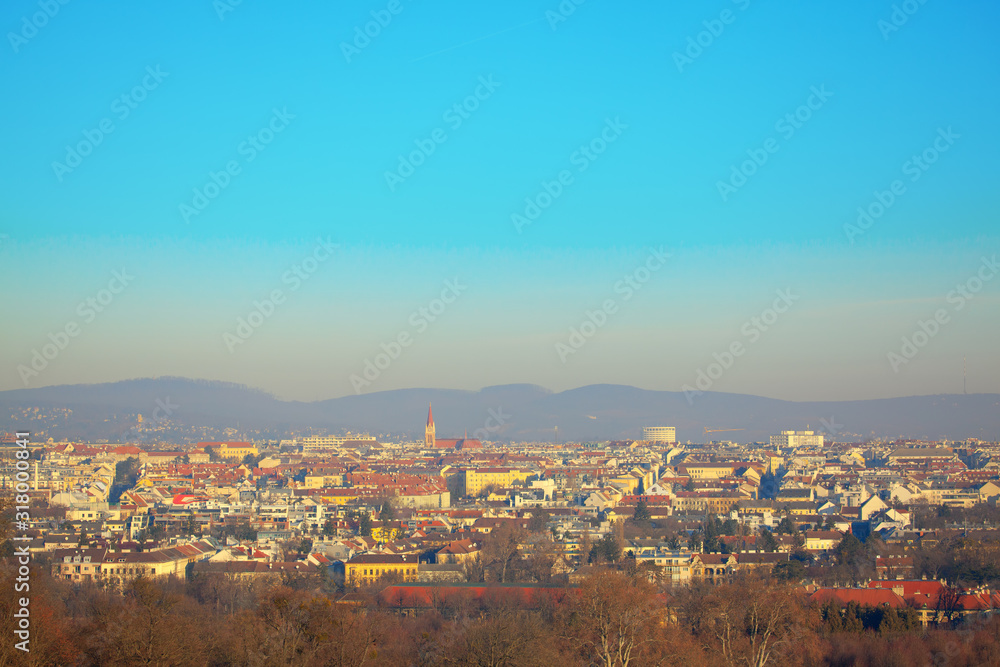 beautiful panorama of Vienna in the morning