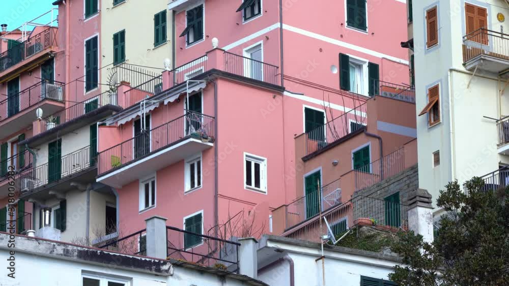 Cinque Terre, close up of a typical house of one of the five villages. Liguria, Italy, UNESCO Cinque Terre, close up of a typical house of one of the five villages. Liguria, Italy, UNESCO