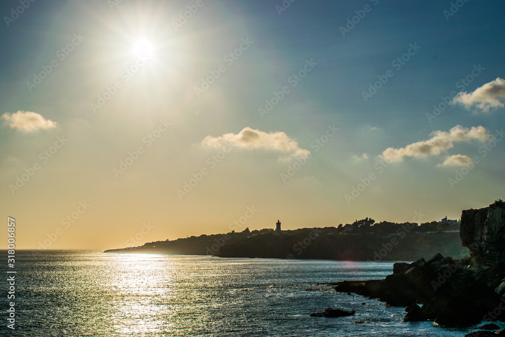 cliff sunset