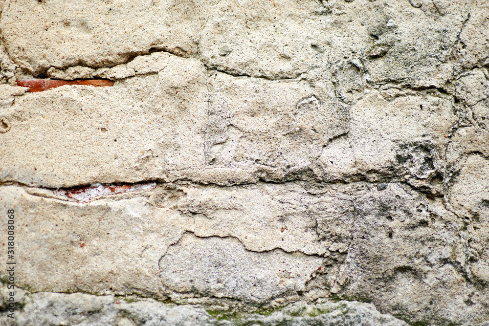 The structure of the old concrete wall in the cracks. The structure of the old concrete wall in the cracks.