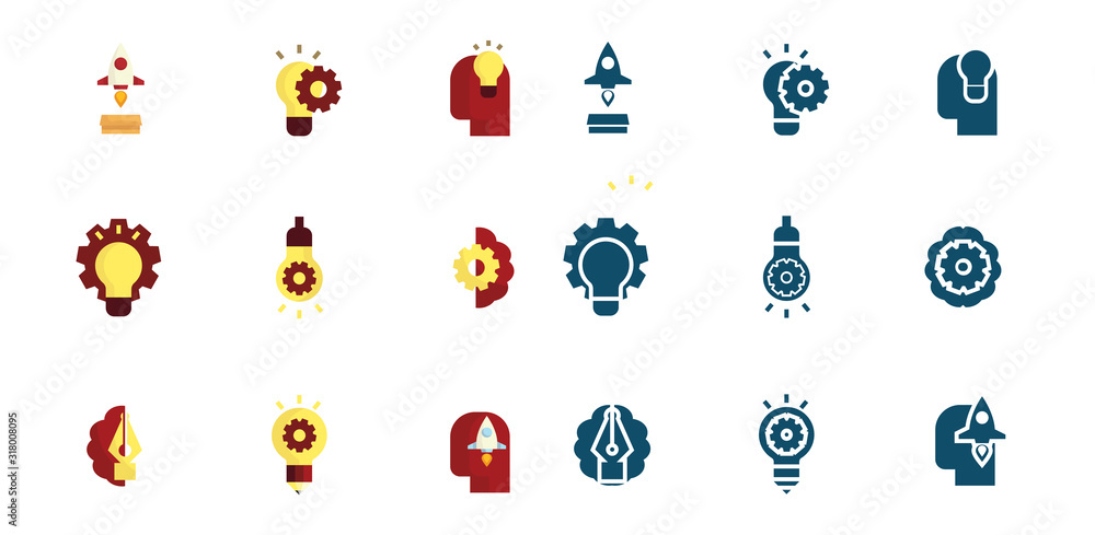Obraz premium design idea and creative icons set