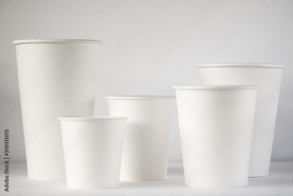 empty cardboard Cup on white background empty cardboard Cup on white background
