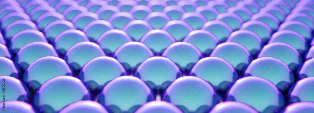 Obraz premium Abstract violet glossy sphere texture. Bright