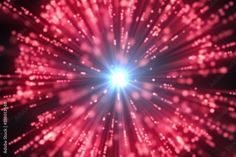 Explosion of red powder or dust. Glowing particle splash, fume effect, festive abstract background. Explode particles freeze. Isolated on black. Explosion of red powder or dust. Glowing particle splash, fume effect, festive abstract background. Explode particles freeze. Isolated on black.