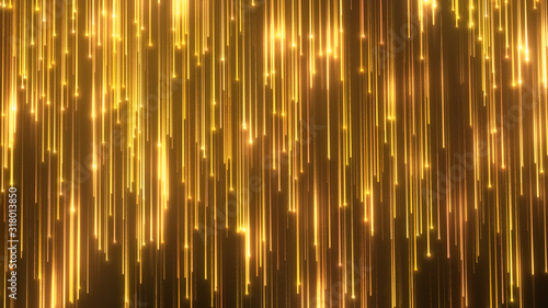 Golden particles rain. Elegant festive background. Luxury gold award backdrop.