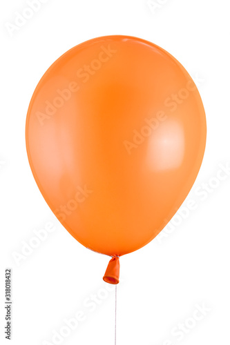 Orange balloon isolated with clipping path