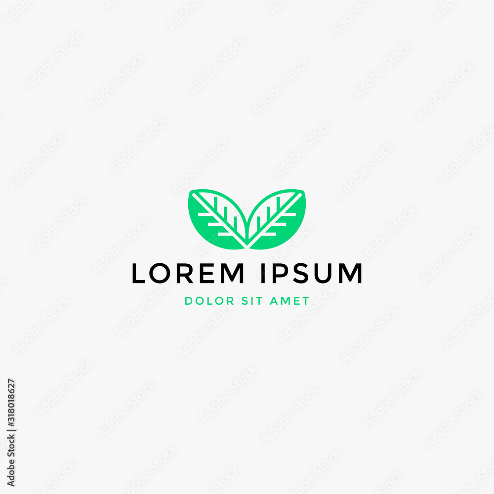 Leaf logo design icon illustration vector Leaf logo design icon illustration vector