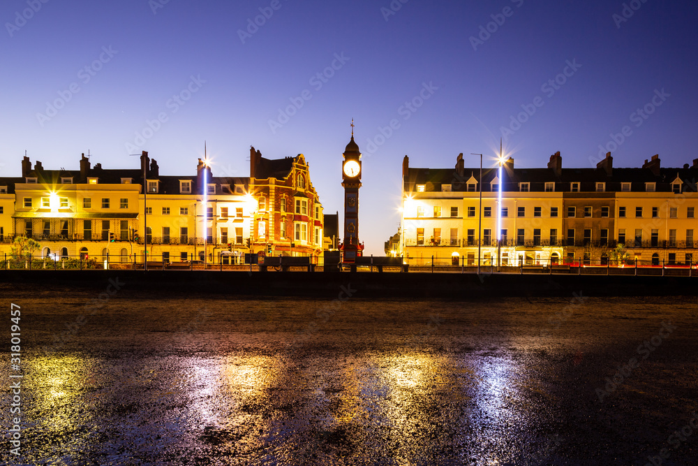 Weymouth Jubilee Clock in winter