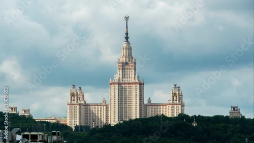 Timelapse Day Moscow State University 4K Uhd
