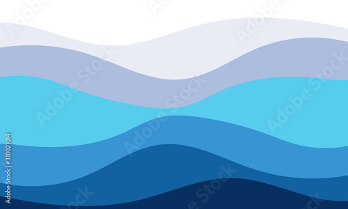 Blue wave vector abstract background