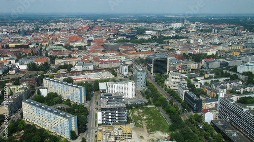 Fototapeta Naklejka Na Ścianę i Meble -  view of Wroclaw from the observation deck of Sky Tower, Wroclaw, Poland