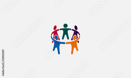 Global Community Logo Icon Elements Template. Community human Logo template vector. Community health care. Abstract Community logo - vector