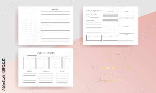 Planner sheet vector