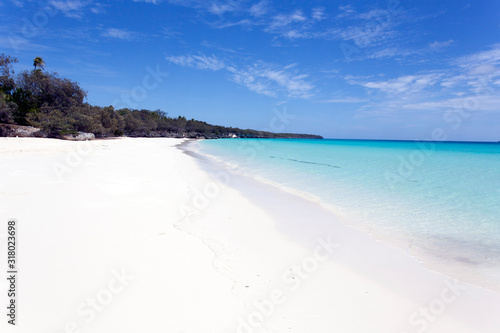 The beautiful beach in Ouvea island